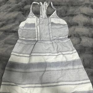 Lou & Grey Striped Linen Blend Racerback Dress – Size 6